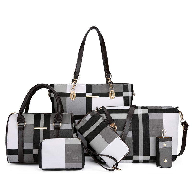 2E-youth Designer Purses And Handbags For Women Satchel Shoulder Bag Tote Bag For Work Clutch Purses (Black, White, Grey) - Image 1